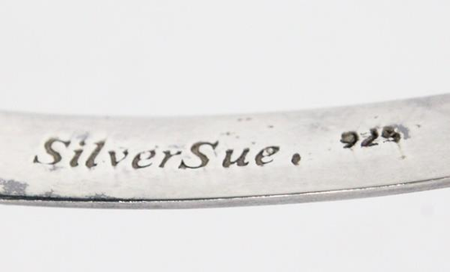 Vintage Silver Sue Sterling Choker Collar Necklace W/ Large Star Fish 16", 55gr - Picture 8 of 12