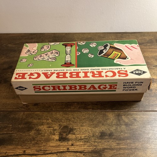 Vintage SCRIBBAGE Game by ES Lowe Company 1963 No 954 Complete Set USA - Picture 10 of 11