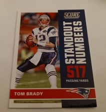 Tom Brady- 2017 Score - Standout Numbers INSERT Patriots NFL Card #5 MINT