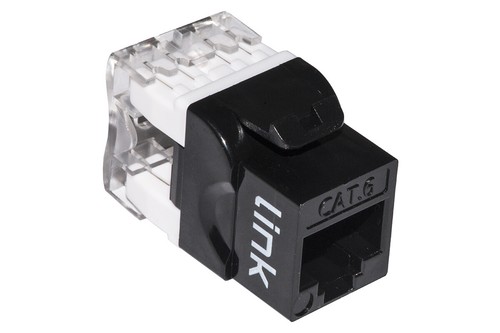 PRESA A MURO SCATOLA ESTERNA INCL. FRUTTO NERO KEYSTONE JACK RJ45 UTP CAT 6 - Foto 17 di 19