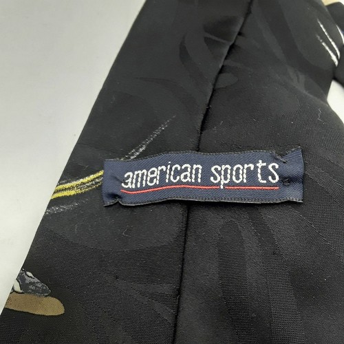 Baseball Players in Action -Neck Tie/American Sports-Black/Pitching,Batting USA - Picture 4 of 6