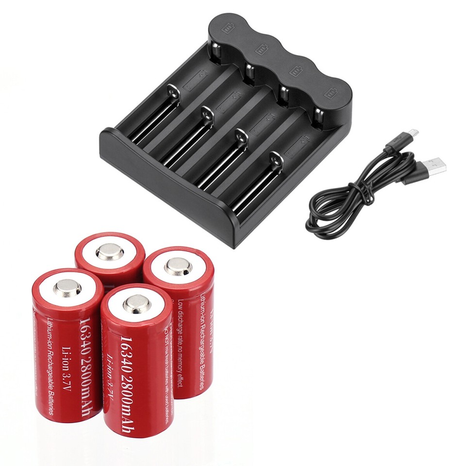 Powtree CR123A RCR 123 ICR 16340 Battery 2800mAh 3.7V Li-ion Rechargeable Battery For Arlo Security Camera L70 6312d98c1c3a1d0b93ee9ae6 - Foto 3