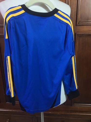 adidas boys long sleeve t blue and yellow size 6 youth soccer lk nw must have - Picture 8 of 12