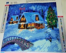 Completed Diamond Art Handcrafted Beautiful Christmas Winter Wall Accent 30X30cm