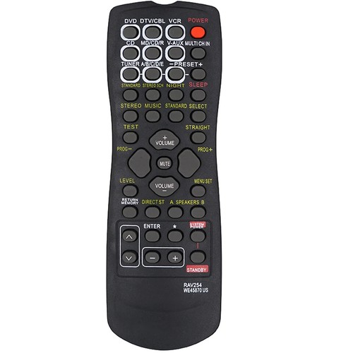 Remote Control For Yamaha AV RX-V390 RX-V359 V459 V496 HTR5240 HTR5250 RAV254 RA - Picture 1 of 3