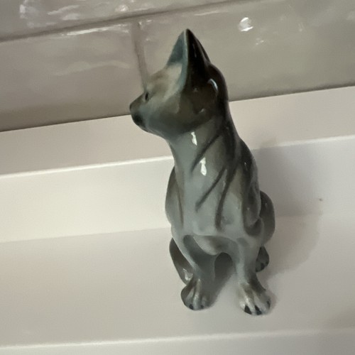 Vintage Mid-Century Ceramic Siamese Cat Figure/Figurine 3.5" Blue Grey - Picture 6 of 7