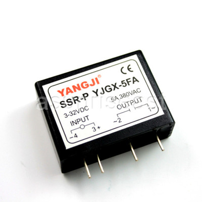 PCB Mount 5A SSR Solid State Relay DC Control AC Input DC3-32V Output AC0-380V