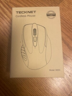 Tecknet Cordless Wireless Optical BLUE ComputerMouse Model:M003 BATTERY ...