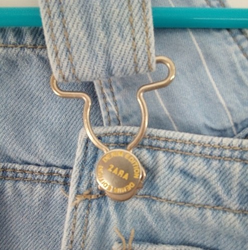 Zara Girl's Denim Overalls 12-18 Months 100% Cotton Spring Summer - Picture 5 of 8