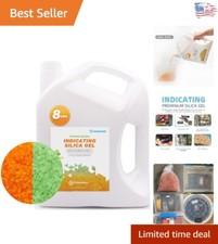 8 lbs Indicating Silica Gel Beads - Moisture Absorber & Desiccant Dehumidifiers