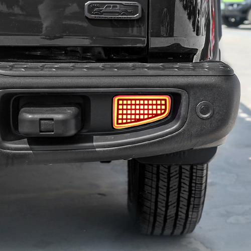 For Jeep Gladiator 2019-2025 Square LED Rear Fog Light Tail Bumper Light Sets - Picture 3 of 10