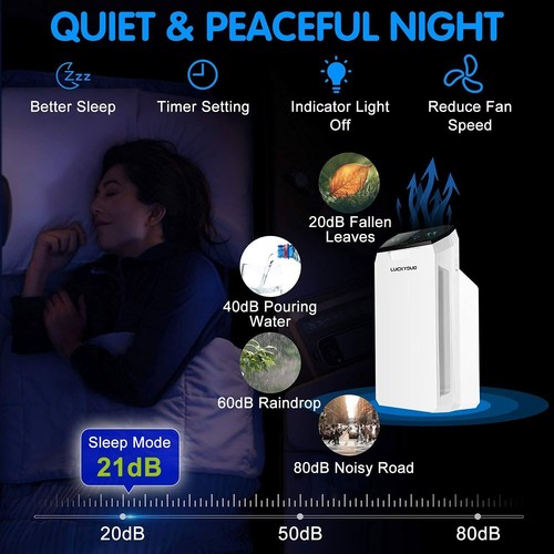 LUCKYDUO Air Purifier, Purifiers For Home/Large Room, H13 True HEPA Air Filter,  - Bild 2 von 6