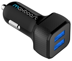 Car-Charger-Maxboost-4-8A-24W-2-USB-Smart-Port-Car-Charger-Black-For-iPhon