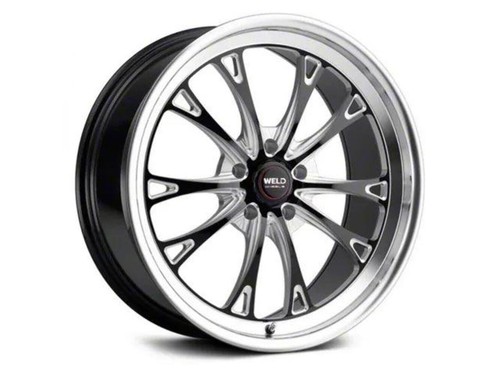 WELD Performance Belmont Drag Gloss Black Milled Wheel; Front Only; 20x5; -23mm