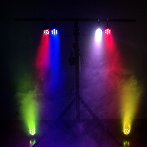 4PZ SHEHDS GlamoPar LED 7x12W RGBLAC 6in1 Par Luci per Feste con o Borsa a Mano - Foto 10 di 44