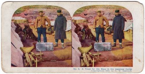 Giappone 1905 set di 6x carte stereoview Ingersoll guerra russo-giapponese esercito militare - Foto 4 di 13