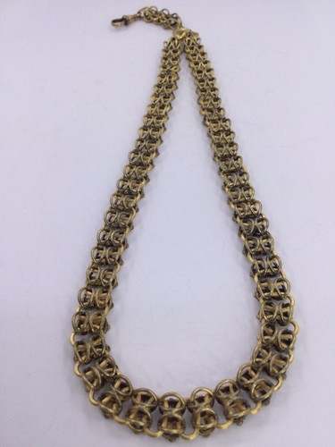 FANTASTIC BOOK CHAIN NECKLACE - VICTORAIN GOLD FILLED (V432) - Picture 9 of 12