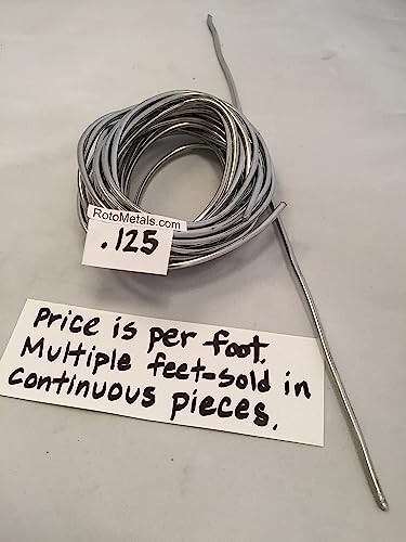 Zinc Wire 99.9% Pure 0.125 inch Diameter 1 foot - Picture 2 of 5