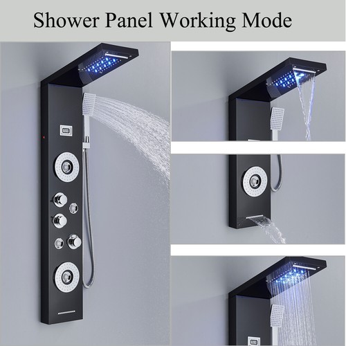 ELLO&ALLO Stainless Steel Shower Panel Tower Rain Massage System Sprayer Jets - Picture 331 of 357
