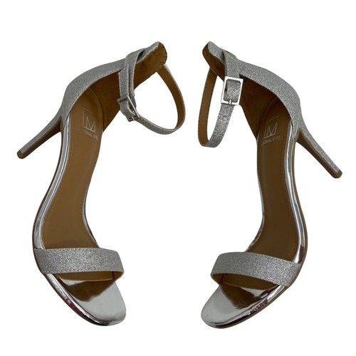 Zapatos de salón formales con correa al tobillo y brillo plateados talla 6,5 M para niña Material - Imagen 7 de 12
