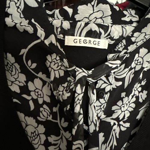 Ladies Black Jumper Bundle X 2 Size14 George Floral &pepco Cardigan - Picture 8 of 13