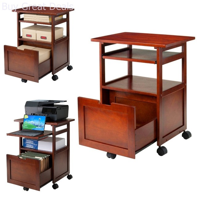 Office Equipment Stand Printer Storage Mobile Desk Side Steel Wire