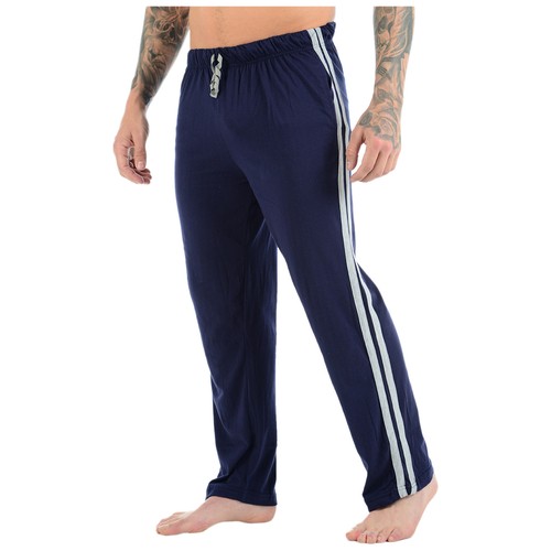 MENS LOUNGE WEAR PANTS TROUSERS PYJAMAS NIGHTWEAR BOTTOMS STRIPED PJS JOGGERS - Picture 19 of 61