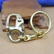 Brass Keychains Keyrings Belt Clip Wallet Bag Car Key Chain Holder Snap Shackle