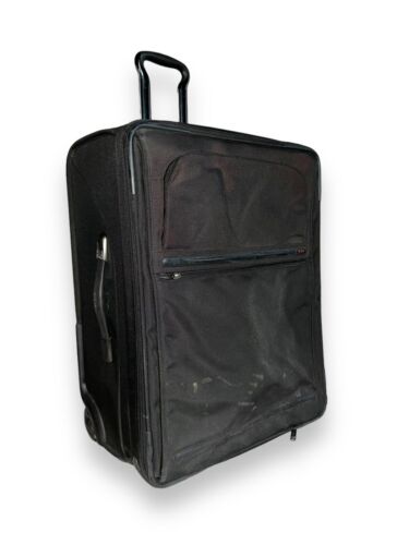 TUMI Alpha 22024D4 Expandable Upright Rolling Suitcase 2-Wheel 11x18x24", Black - Picture 1 of 10