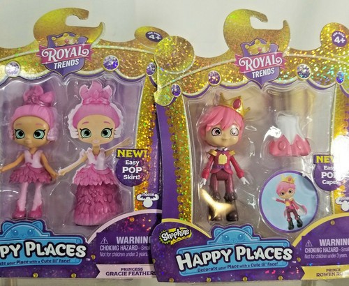 Shopkins LOTE de 2 Happy Places Royal Trends Prince Rowen Rubí y Princesa Gracie - Imagen 1 de 7