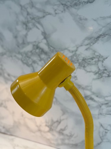 Yellow Desk Lamp Adjustable Gooseneck Vintage 80s Bedside Lamp 33cmH - Picture 2 of 13
