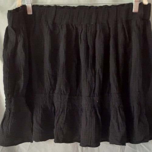 Cotton On Black Skirt Short Cotton Size 18 40 - 46" Waist - Picture 3 of 6