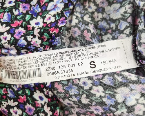 Stradivarius Womens S Floral Short Sleeve Mini Dress Boho Faux Wrap V-Neck Rayon - Picture 5 of 11