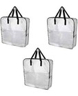 3 X DIMPA STORAGE CLEAR REUSABLE HEAVY DUTY LAUNDRY BAGS Moth & Moisture Proof