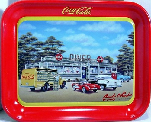 1994 COCA COLA TRAY "SIGN OF GOOD TASTE" SIGNED BY ARTIST PAMELA C. RENFROE NOS - Picture 1 of 5