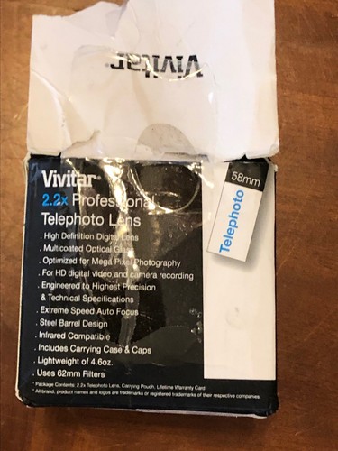 Vivitar 58mm 2.2x Professional Telephoto Converter Lens With HD4 Optics VIV-58T - Picture 6 of 6