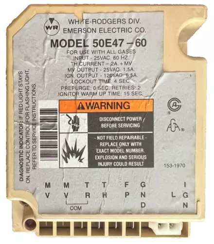 GUARANTEED WORKING TESTED GOOD 50E47-60  White Rodgers Furnace Control Board