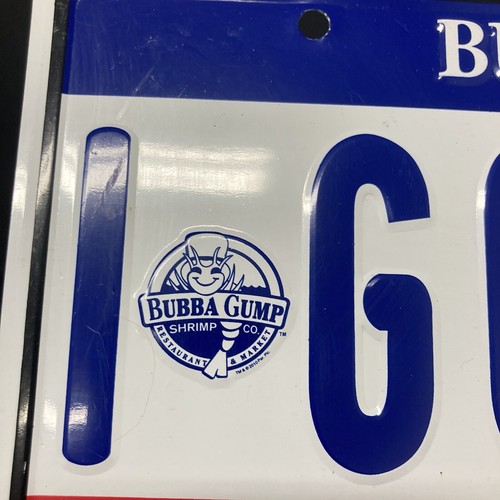 Bubba Gump Shrimp Co placa de licencia de metal recuerdo I GOTTA P recuerdos de cueva - Imagen 4 de 16