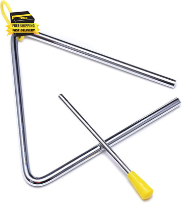 6 Inch Musical Steel Triangle Percussion Instrument with Striker      