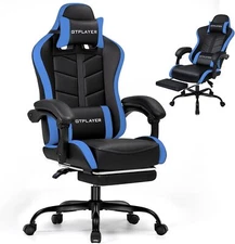 GTPLAYER Gaming Chair with Footrest, Ergonomic Game Chair