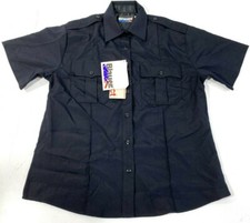 NEW BLAUER WOMENS 8460W SHORT SLEEVE WOOL SHIRT DARK NAVY 44 REGULAR