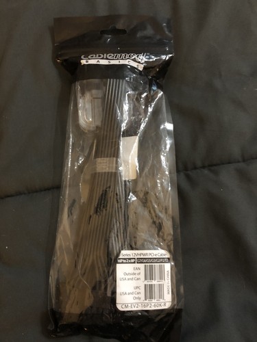 NEW CableMod Basics 12VHPWR E-Series Cable cm-ev2-16p2-60k-r