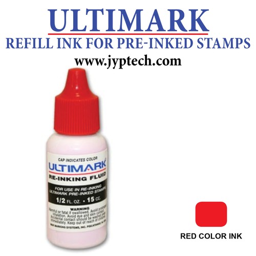 Ultimark Refill Ink for All Pre-inked Stamps, 15 ml Bottle, 5 Colors Option - Picture 4 of 7