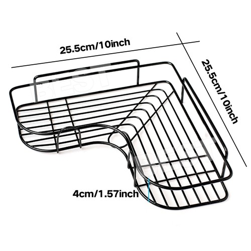 2X Corner Shower Caddy Adjustable Metal Corner Bathroom Shelf Basket Storage AUS - Picture 8 of 10