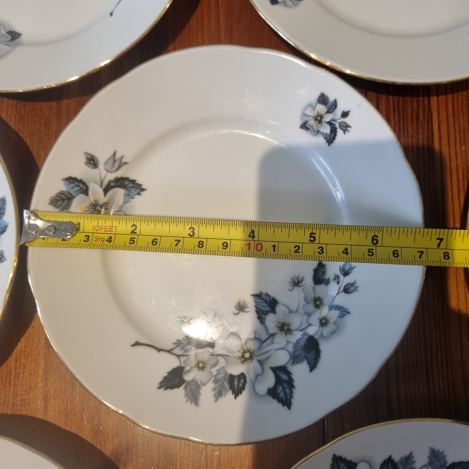 Bohemia Czechoslovakia Side Plates set of 8 6.75" Floral Theme eBay