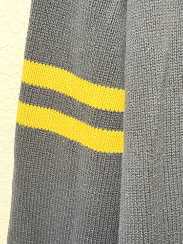 Vtg Polo Jeans Co Ralph Lauren Navy Yellow Logo Sweater Mens XL Collegiate - Picture 18 of 19