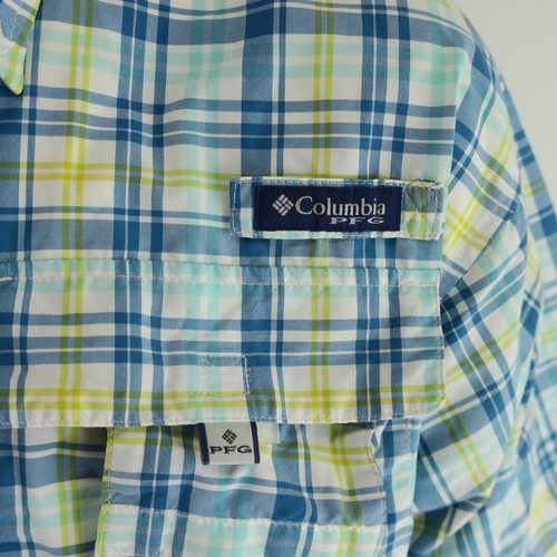 Columbia PFG Short Sleeve Super Bahama Men's Fishing Vented Shirt Size L - Picture 5 of 10