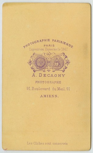 CDV circa 1870 A. Decagny à Amiens. Enfants costumé. Garçon en cuirassier. - Picture 2 of 2