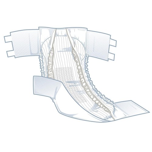Medline FitRight OptiFit Extra+ Disposable Brief 2XL 80Ct - Picture 2 of 3
