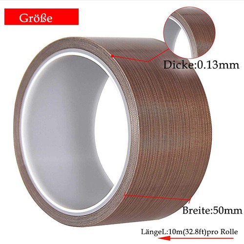 10M Hochtemperatur Teflonklebeband PTFE-Klebeband Folie Selbstklebend -70-300 °C - Picture 4 of 14